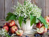 Blue Berries, Apples & Flower Vase